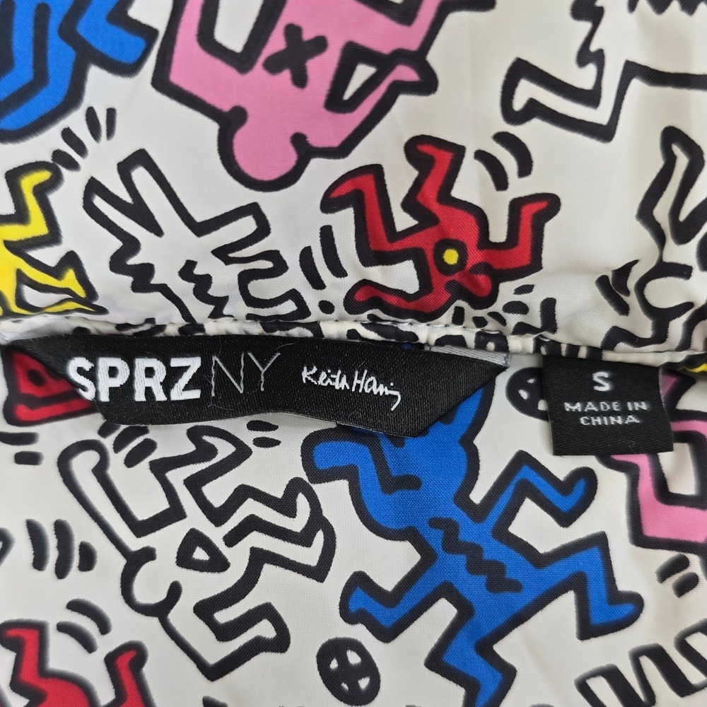 Uniqlo MoMA Keith Haring Silver Puffer Jacket Down Hooded 2014 Special Edition 8 - Picture 9 of 13